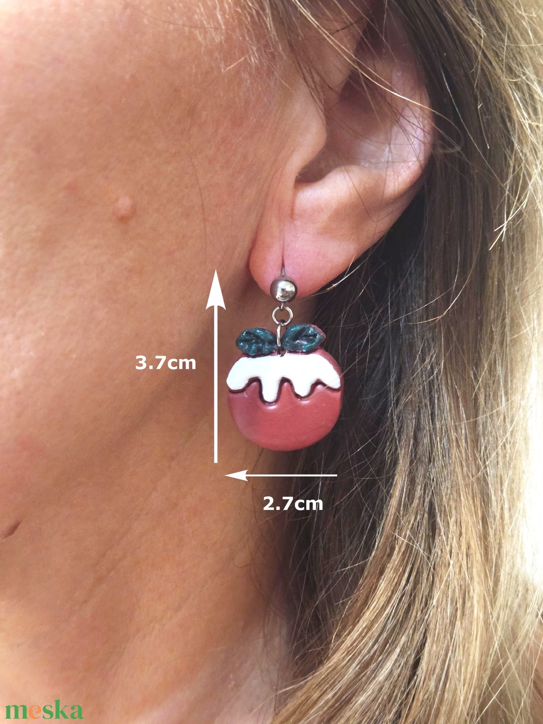 Nemesacél elegáns fülbevaló - ékszer - fülbevaló - fülékszer - Meska.hu