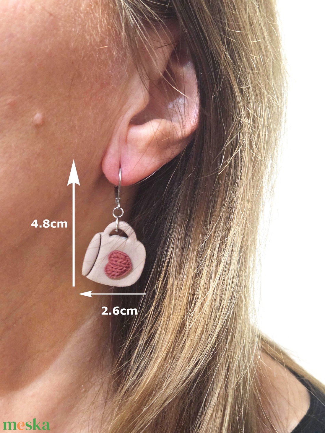 Nemesacél elegáns fülbevaló - ékszer - fülbevaló - fülékszer - Meska.hu