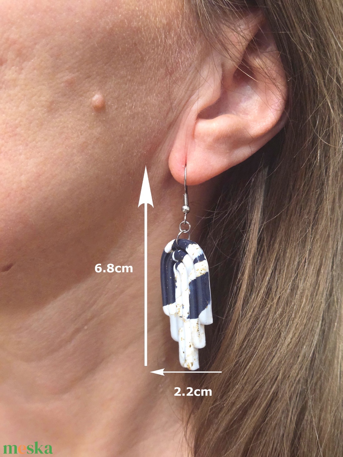 Nemesacél elegáns fülbevaló - ékszer - fülbevaló - fülékszer - Meska.hu