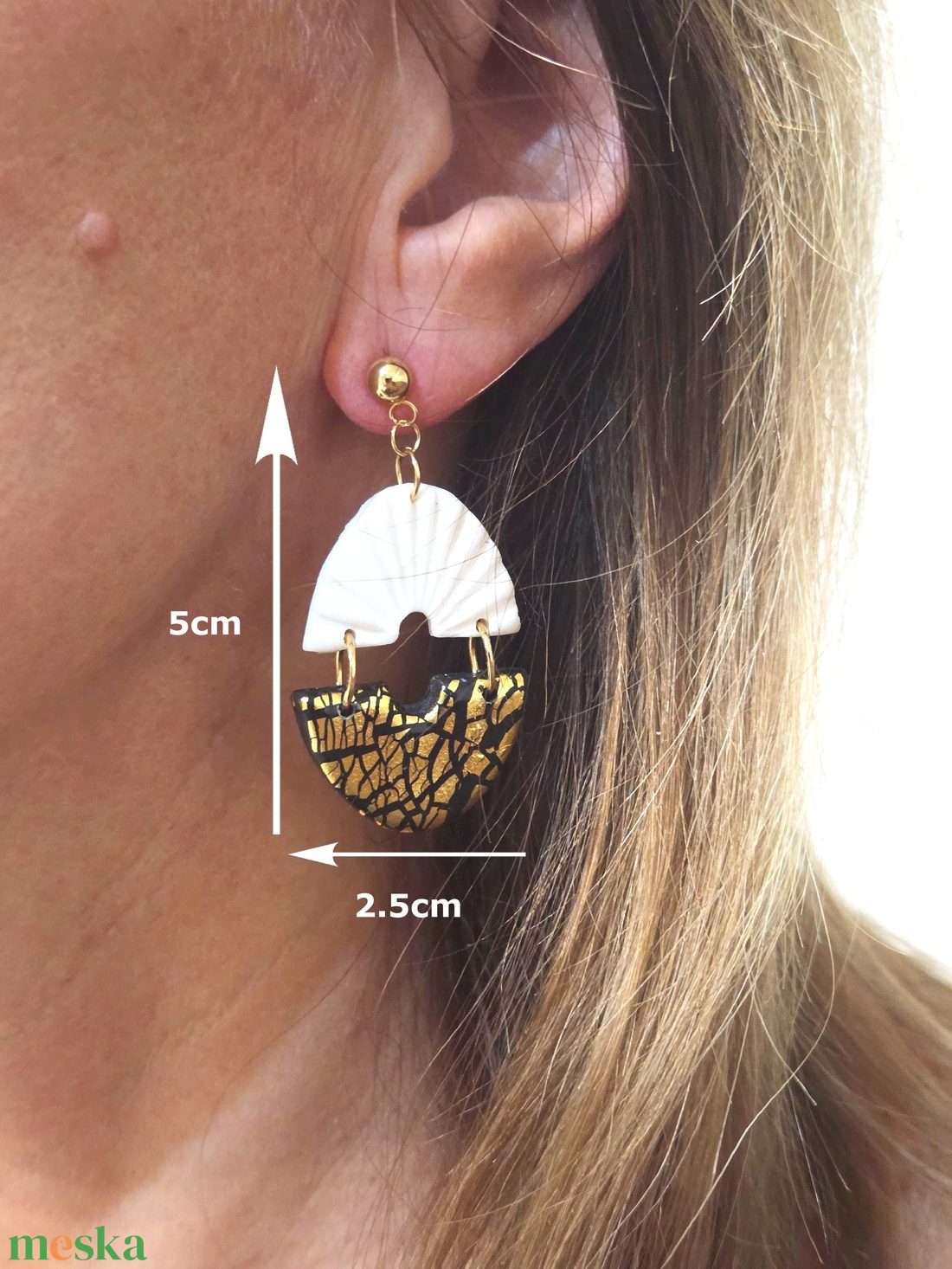 Nemesacél elegáns fülbevaló - ékszer - fülbevaló - fülékszer - Meska.hu