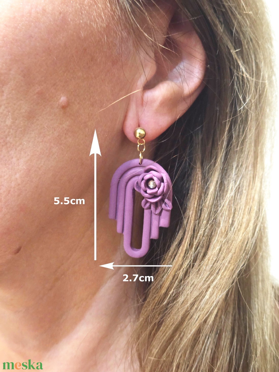 Nemesacél elegáns fülbevaló - ékszer - fülbevaló - fülékszer - Meska.hu