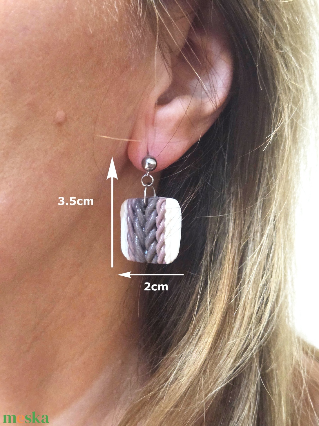 Nemesacél elegáns fülbevaló - ékszer - fülbevaló - fülékszer - Meska.hu