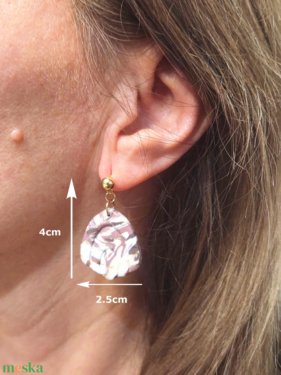 Nemesacél elegáns fülbevaló - ékszer - fülbevaló - fülékszer - Meska.hu