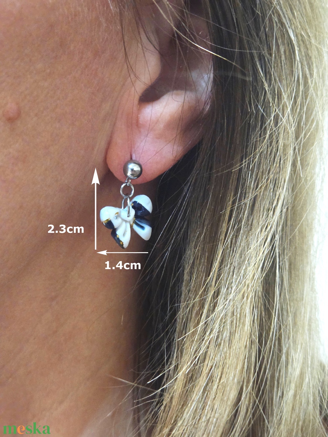 Nemesacél elegáns fülbevaló - ékszer - fülbevaló - fülékszer - Meska.hu