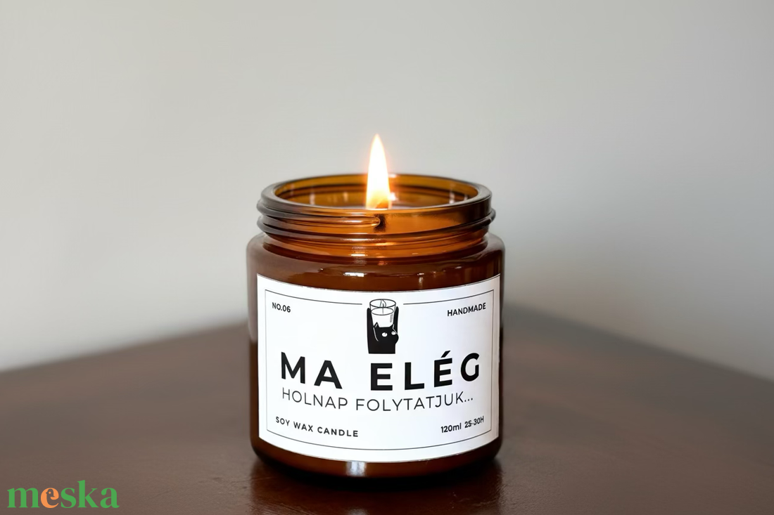 Ma elég szójagyertya - kellékek & szerszámok - dekorációs kellékek - dekorációs gyertya - Meska.hu