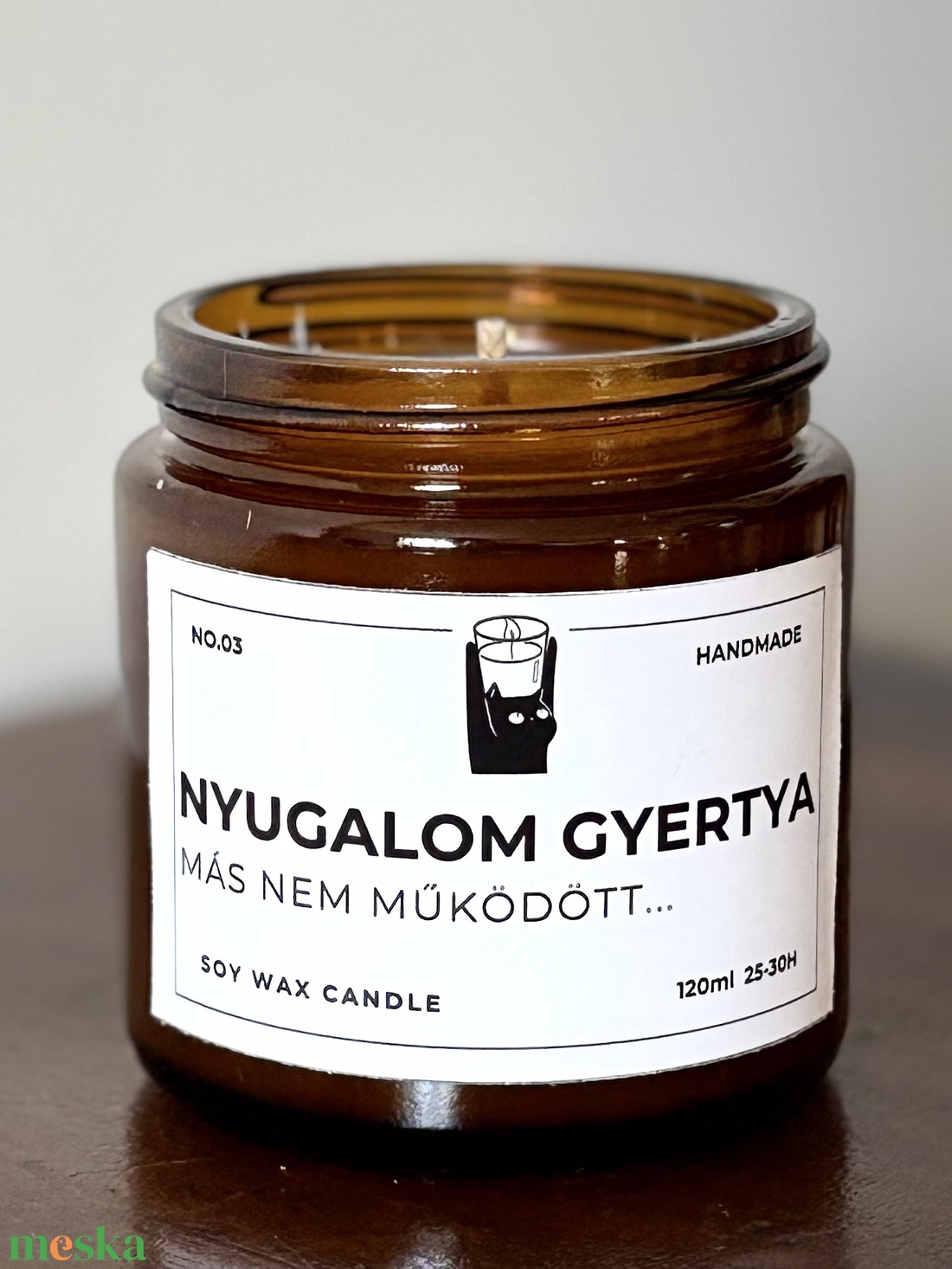 Nyugalom szójagyertya 100% natúr - otthon & életmód - gyertya, illat, aroma - gyertyatartó - Meska.hu