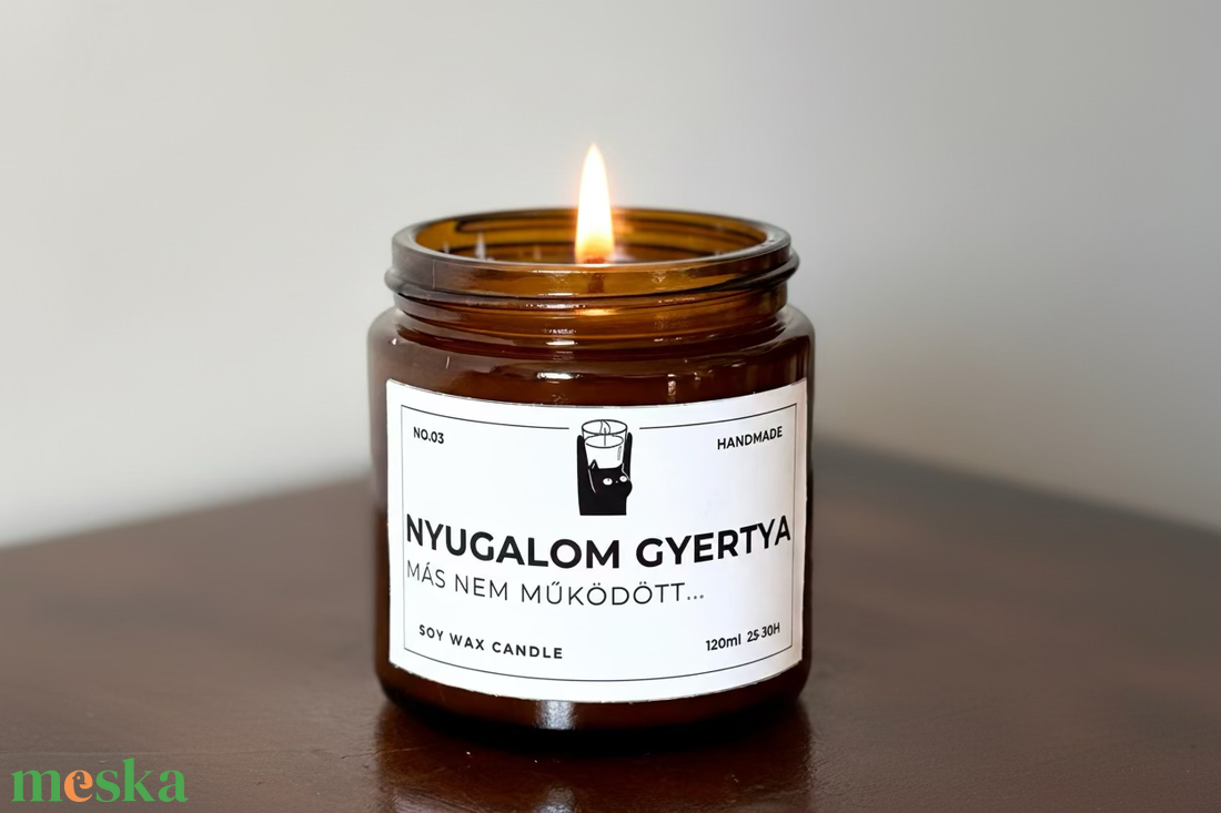 Nyugalom szójagyertya 100% natúr - otthon & életmód - gyertya, illat, aroma - gyertyatartó - Meska.hu