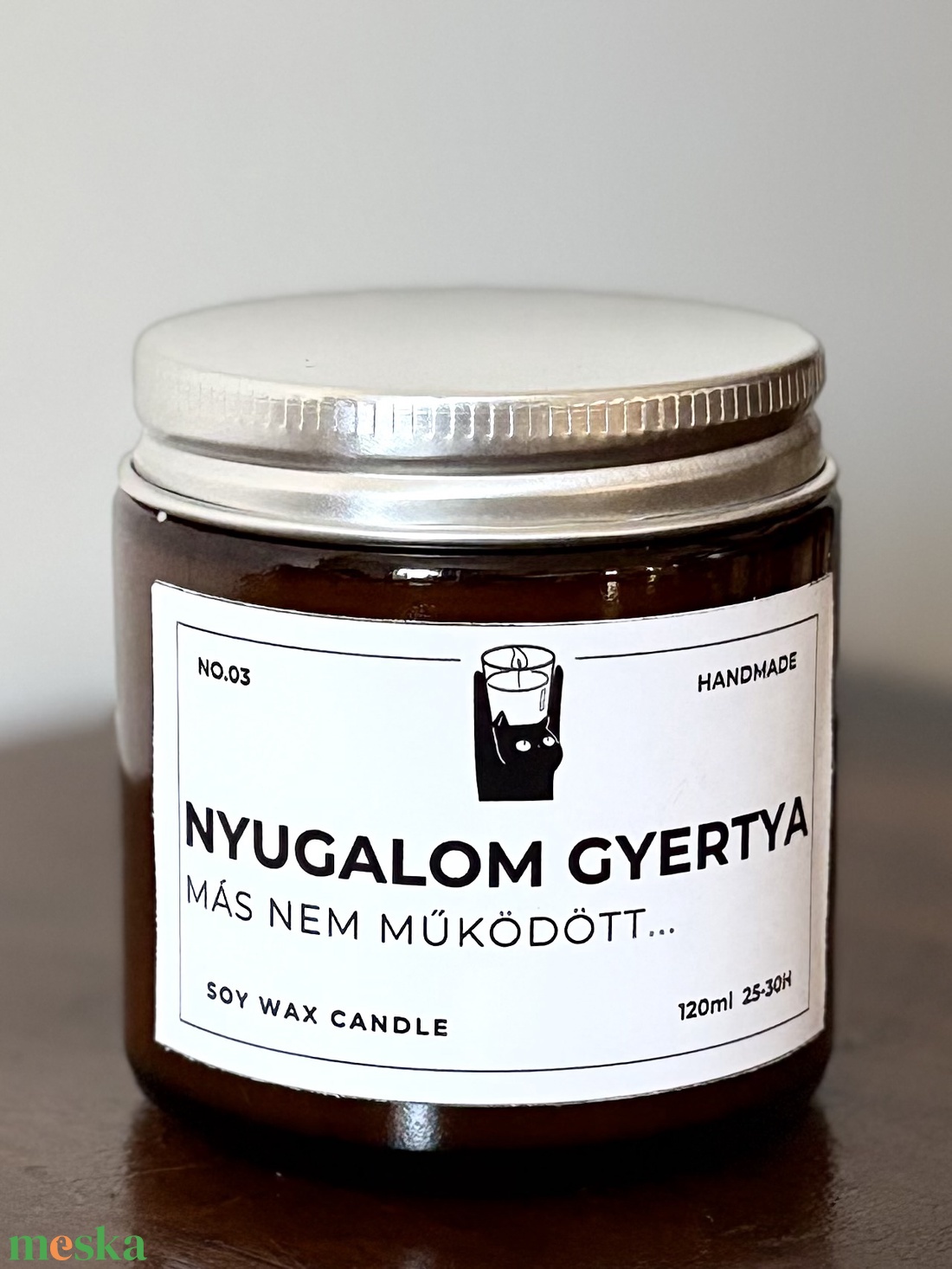 Nyugalom szójagyertya 100% natúr - otthon & életmód - gyertya, illat, aroma - gyertyatartó - Meska.hu