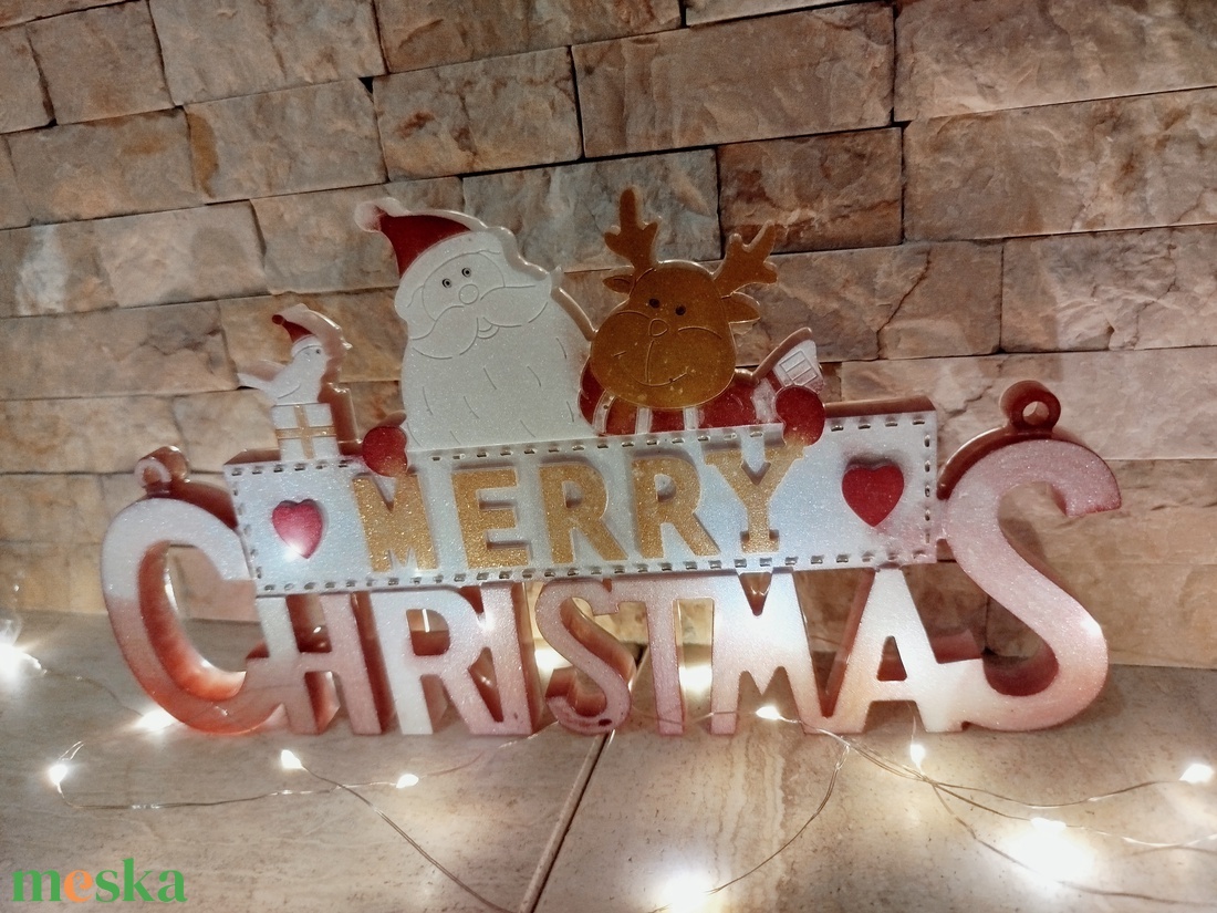 Epoxy karácsonyi felirat - karácsony - karácsonyi lakásdekoráció - karácsonyi lakásdíszek - Meska.hu