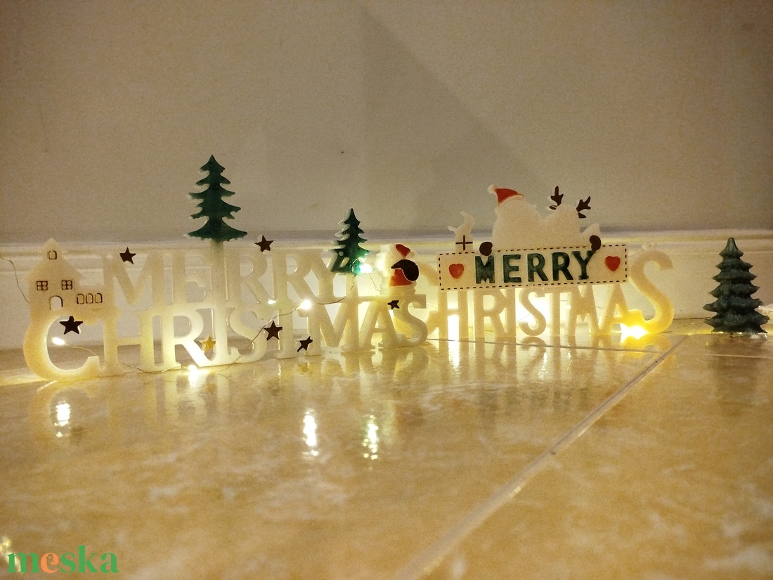 Epoxy karácsonyi felirat - karácsony - karácsonyi lakásdekoráció - karácsonyi lakásdíszek - Meska.hu