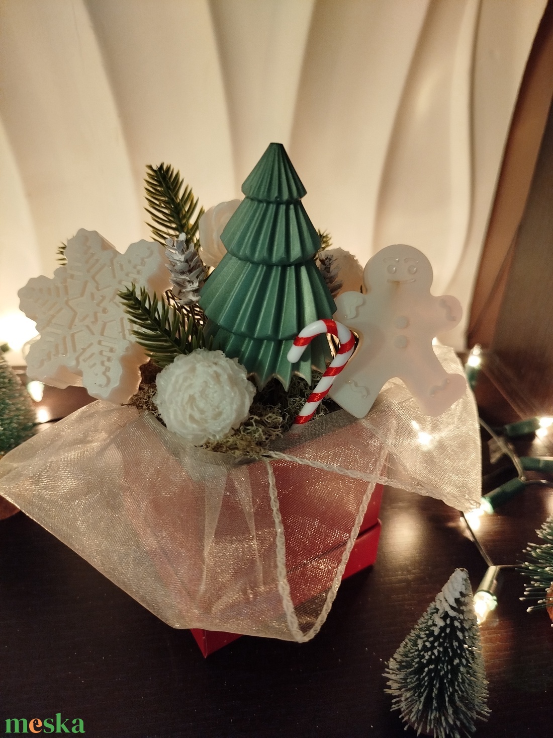 Karácsonyi ajándékbox epoxy gyantából  - karácsony - karácsonyi lakásdekoráció - karácsonyi lakásdíszek - Meska.hu