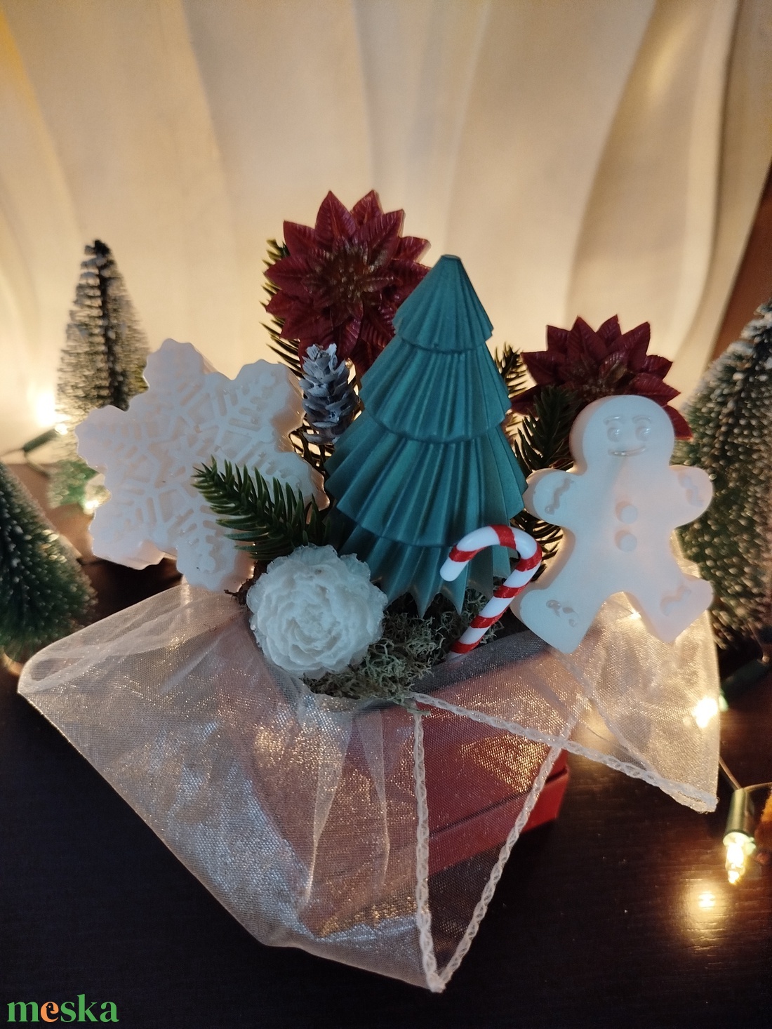 Karácsonyi ajándékbox epoxy gyantából  - karácsony - karácsonyi lakásdekoráció - karácsonyi lakásdíszek - Meska.hu