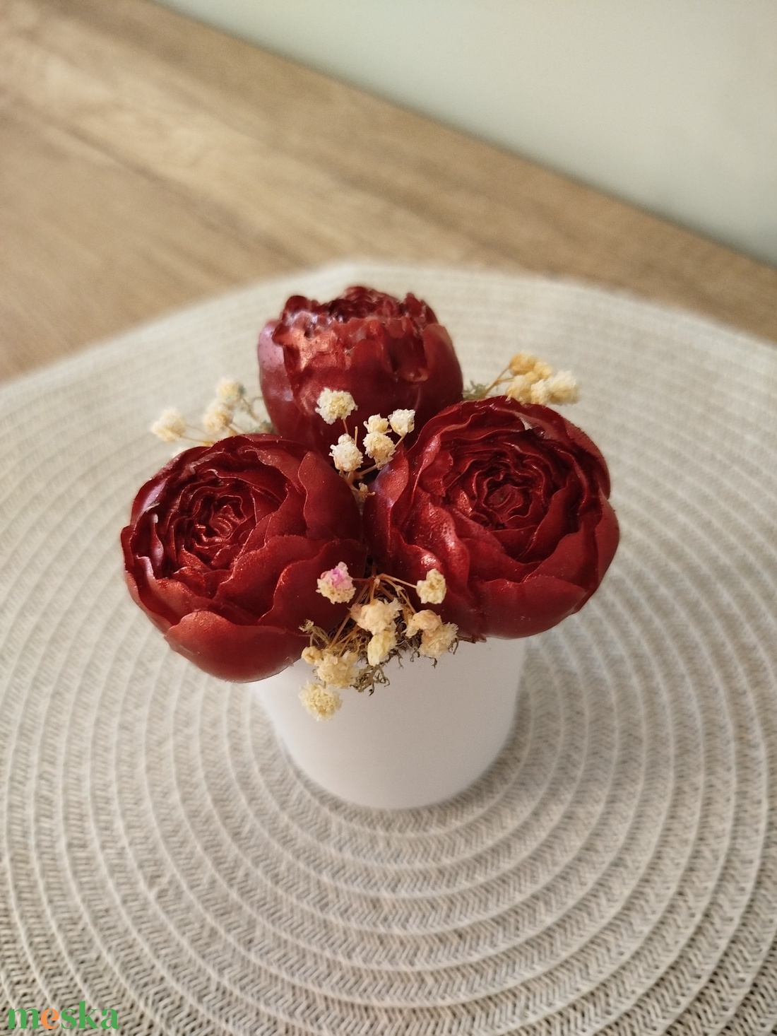 Epoxy gyantából készült mini boxok Valentin-napra - otthon & életmód - virágdekoráció - virágdíszek - asztali virágdísz - Meska.hu