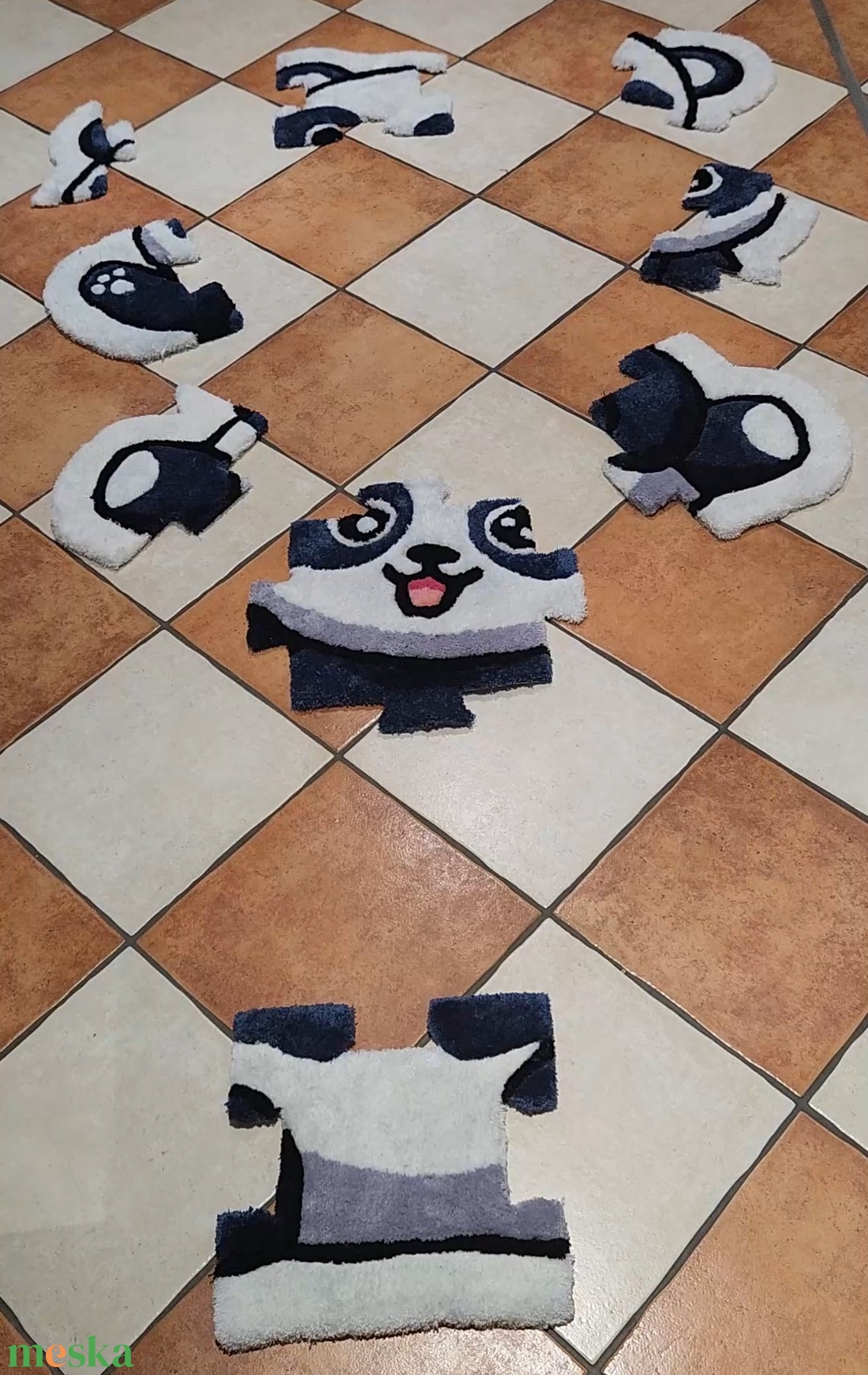 Puzzle Panda szőnyeg - otthon & életmód - lakástextil - szőnyeg - más típusú szőnyeg - Meska.hu Puzzle Panda szőnyeg - otthon & életmód - lakástextil - szőnyeg - más típusú szőnyeg - Meska.hu