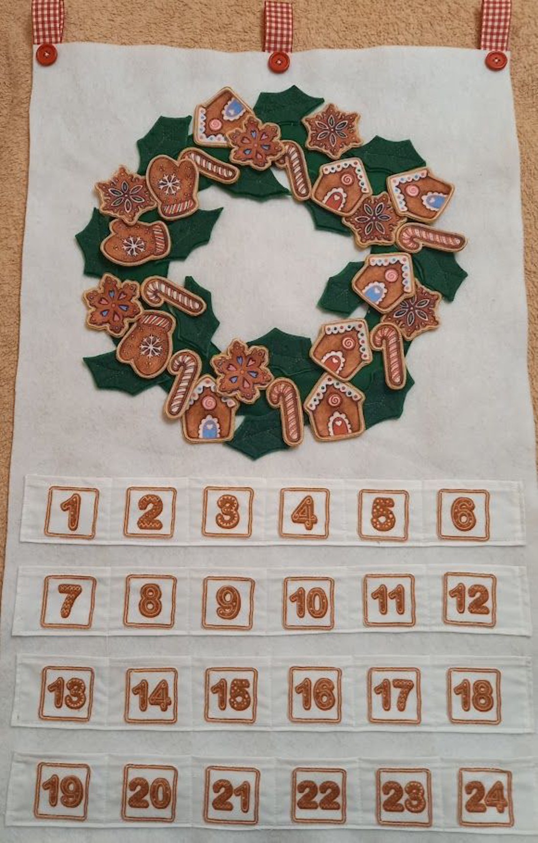 Ajtódísz mézessel-ADVENTI NAPTÁR-interaktív - karácsony - karácsonyi lakásdekoráció - Meska.hu