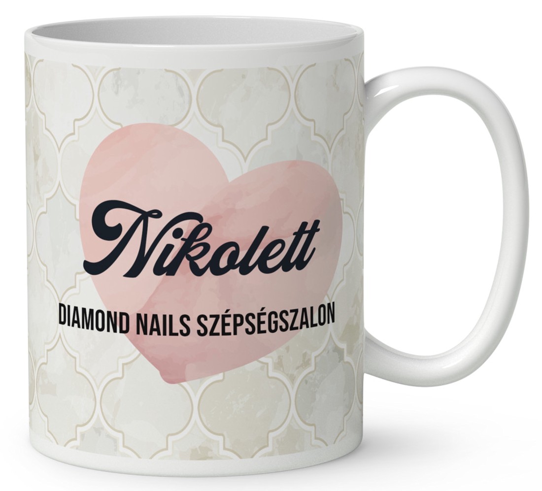 Névvel kérhető - Cuki Körmös manólány mintás bögre - otthon & életmód - konyhafelszerelés, tálalás - tálalás - bögre & csésze - Meska.hu