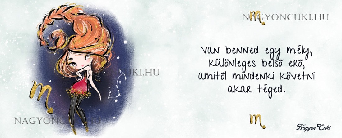 Személyre szabható - Vörös hajú Csini Skorpió lány mintás bögre - otthon & életmód - konyhafelszerelés, tálalás - tálalás - bögre & csésze - Meska.hu