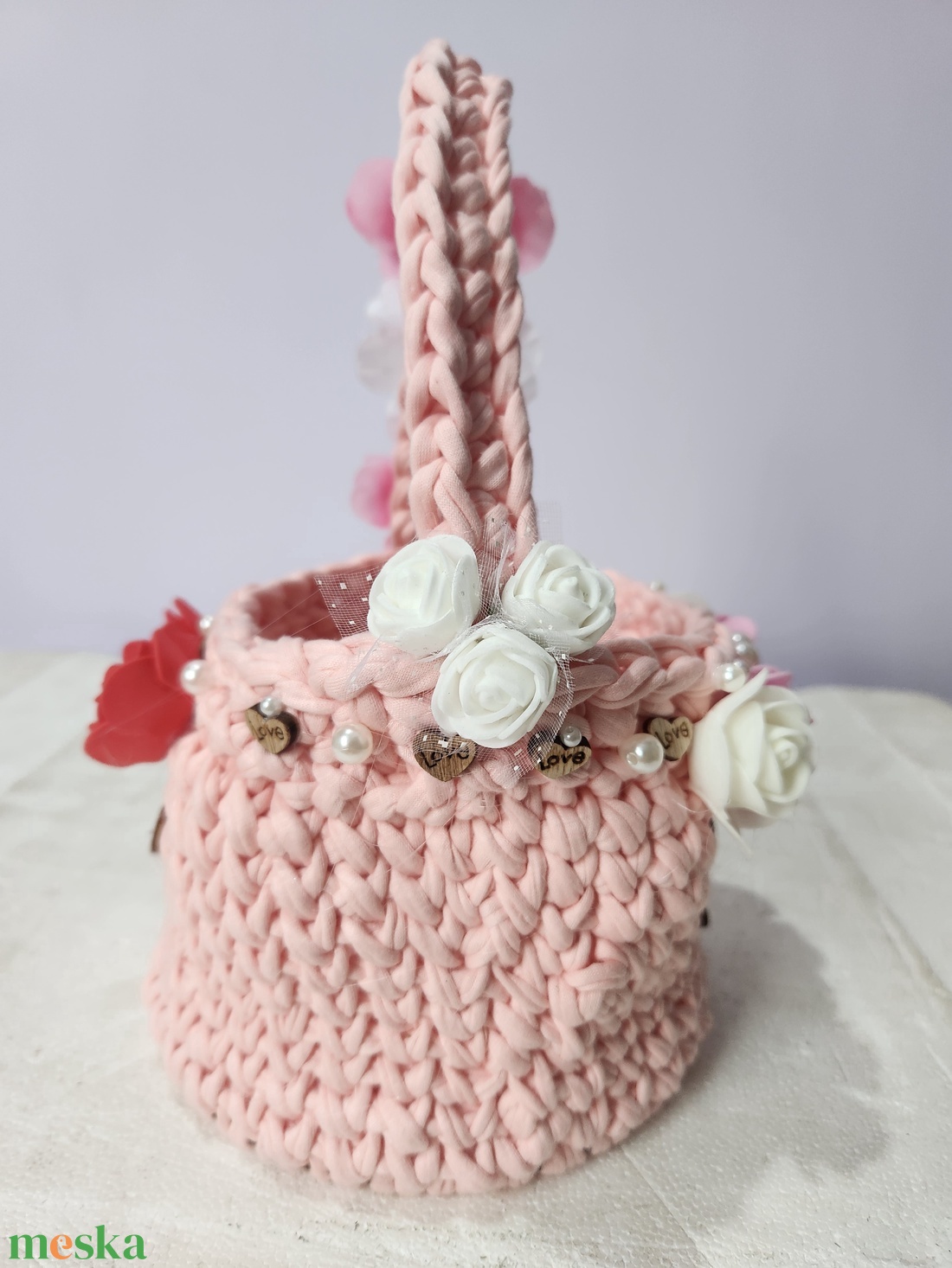 Sziromszóró kosárka - esküvő - kiegészítők - táska - Meska.hu