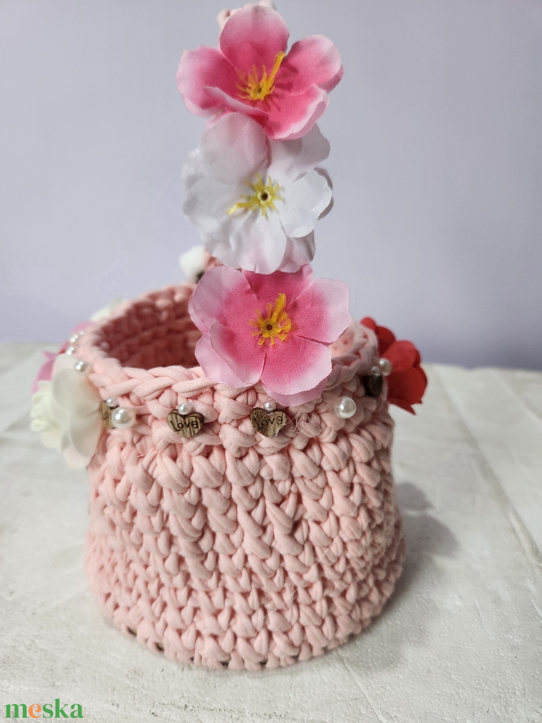 Sziromszóró kosárka - esküvő - kiegészítők - táska - Meska.hu