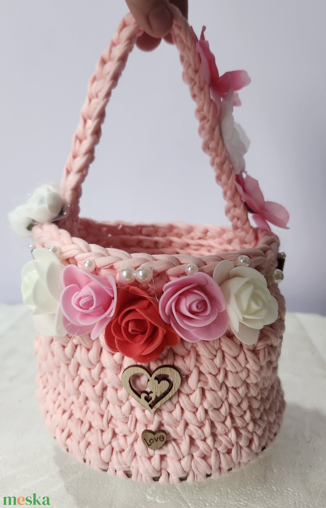 Sziromszóró kosárka - esküvő - kiegészítők - táska - Meska.hu