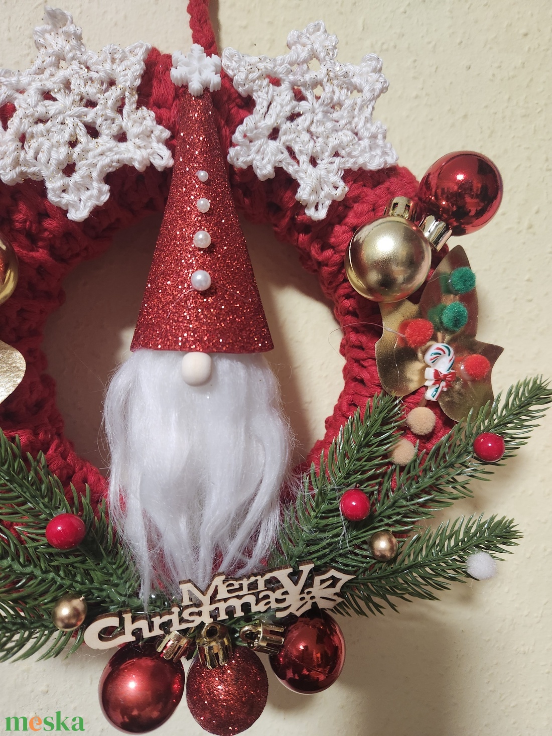 Karácsonyi kopogtató - karácsony - karácsonyi lakásdekoráció - karácsonyi ajtódíszek - Meska.hu