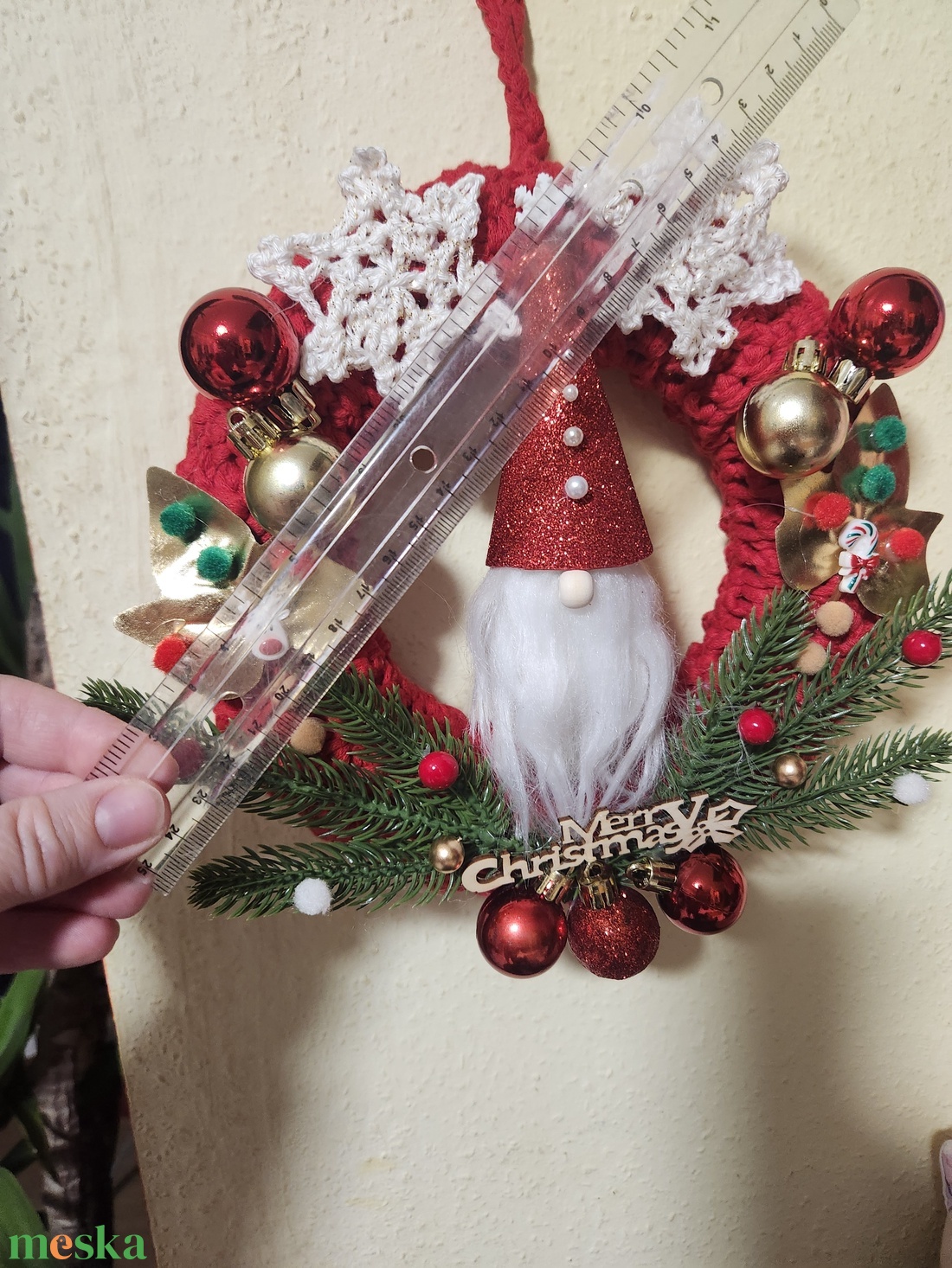 Karácsonyi kopogtató - karácsony - karácsonyi lakásdekoráció - karácsonyi ajtódíszek - Meska.hu