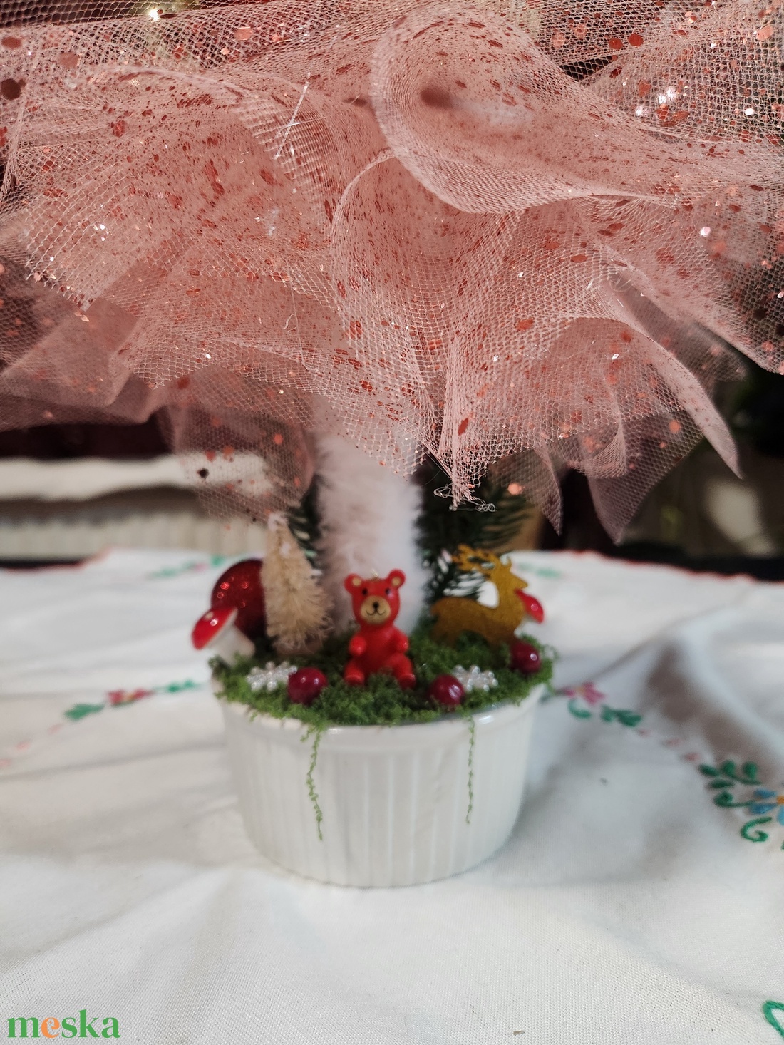 Karácsonyi asztaldísz - karácsony - karácsonyi lakásdekoráció - ünnepi asztaldekoráció - Meska.hu