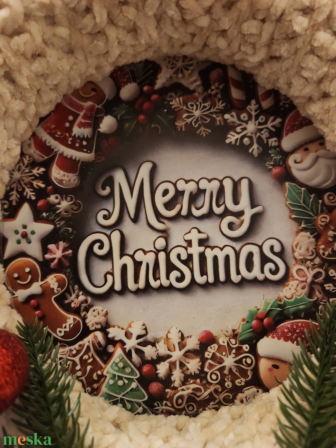 Karácsonyi kopogtató - karácsony - karácsonyi lakásdekoráció - karácsonyi ajtódíszek - Meska.hu