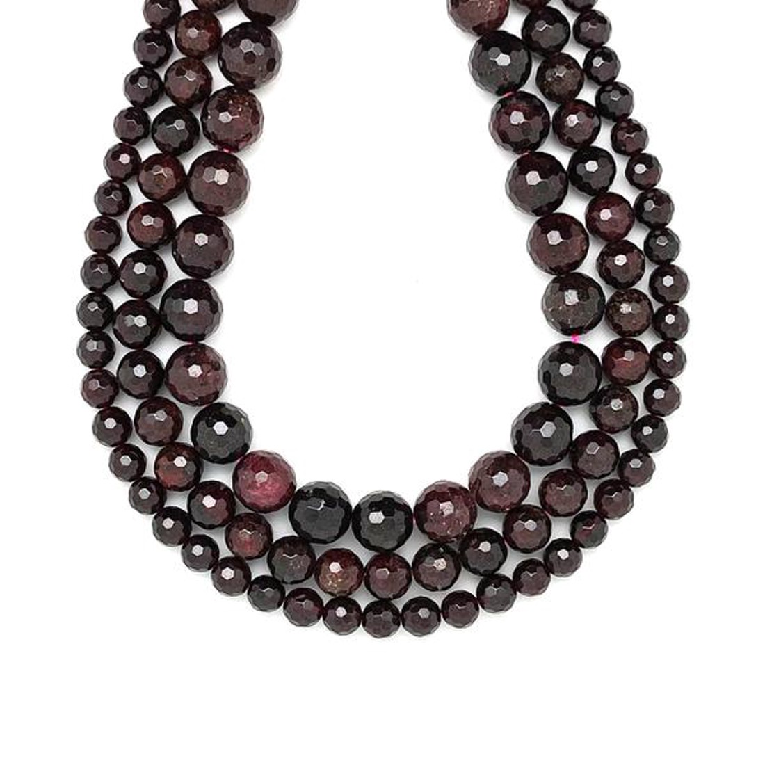 Gránát fazettált golyó A 10-11mm ékszerkészítő alapanyag (füzér) - kellékek & szerszámok - ásvány alapanyag - ásványfüzér - Meska.hu