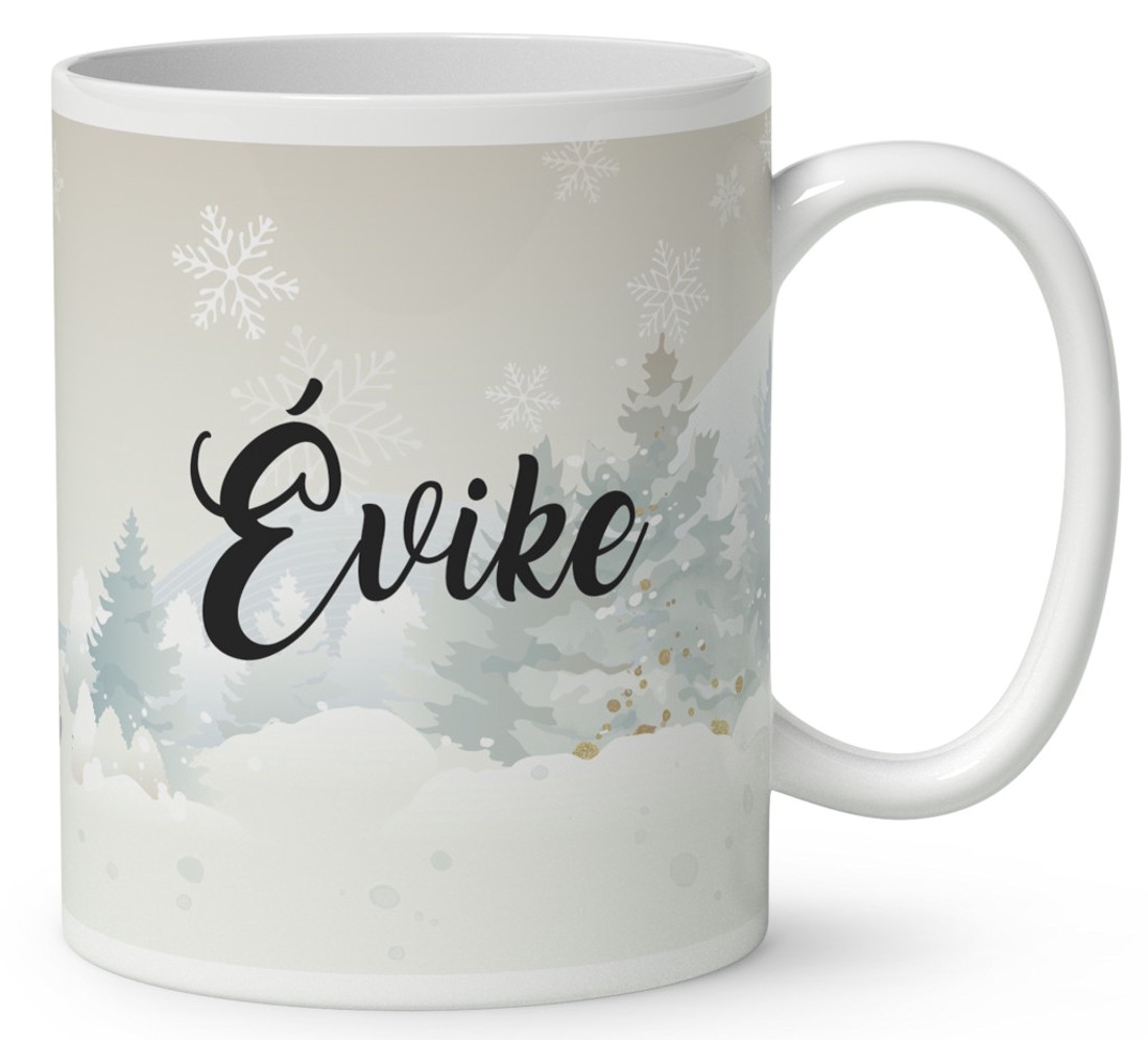 Névvel kérhető - Karácsonyi manó és a hóember mintás bögre - otthon & életmód - konyhafelszerelés, tálalás - tálalás - bögre & csésze - Meska.hu