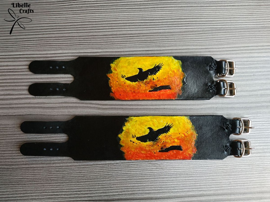 Repülő madár szimbólumos karpánt - ékszer - karkötő - széles karkötő - Meska.hu