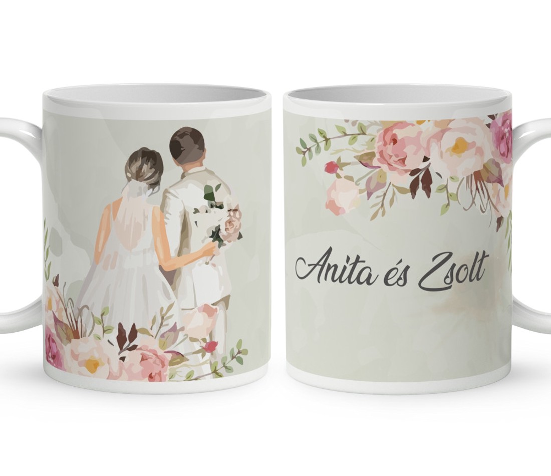 Kérd a neveddel - A mi napunk - Esküvő mintás bögre - otthon & életmód - konyhafelszerelés, tálalás - tálalás - bögre & csésze - Meska.hu