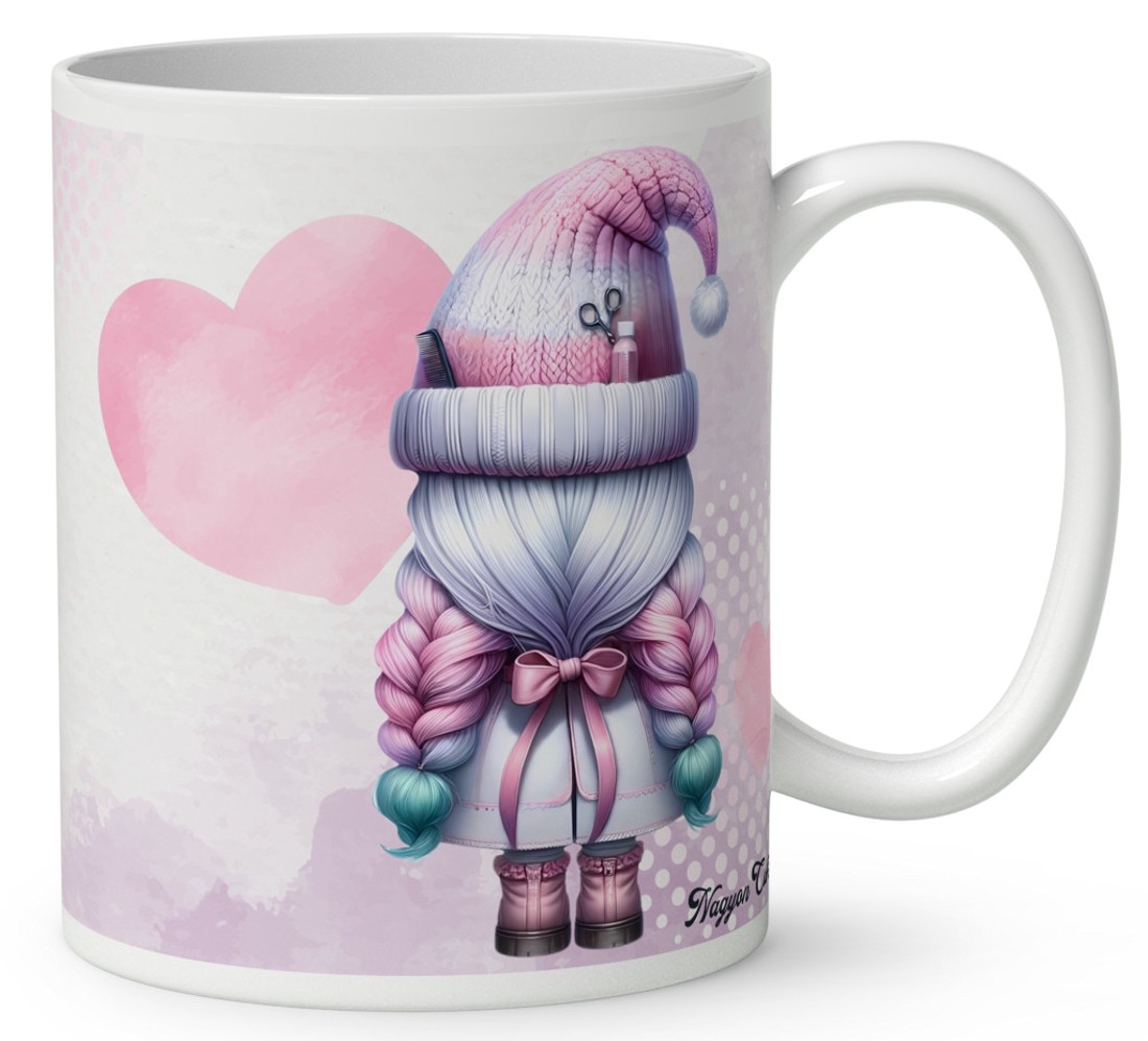 Névvel kérhető - Tündéri két oldalas Fodrász manólány mintás bögre - otthon & életmód - konyhafelszerelés, tálalás - tálalás - bögre & csésze - Meska.hu