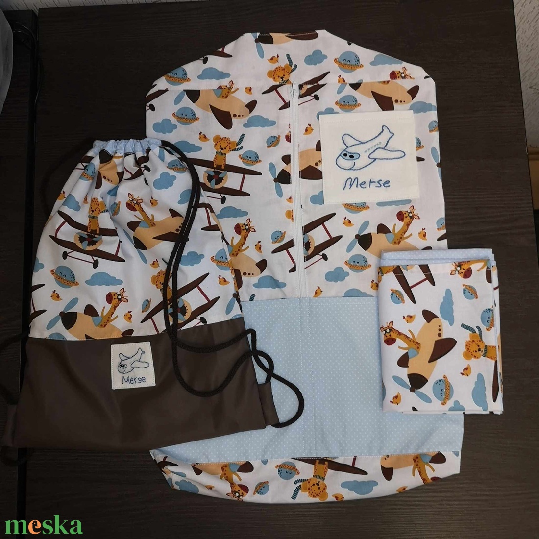 Tornazsák (Fiús repülős állatos) - játék & sport - ovis felszerelés - ovis tornazsák - Meska.hu