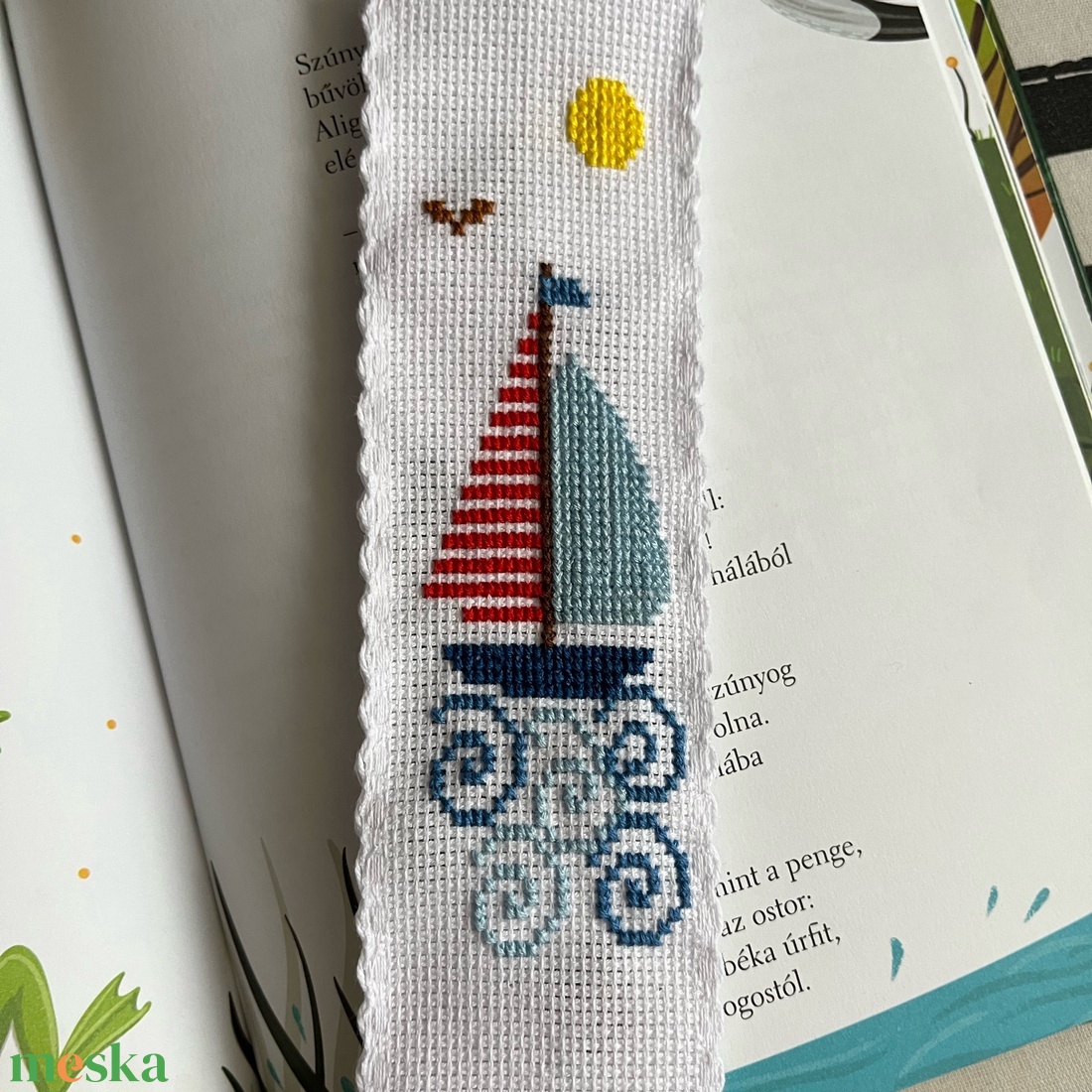 Gyerek hímzett könyvjelző - könyv & zene - könyvjelző - Meska.hu