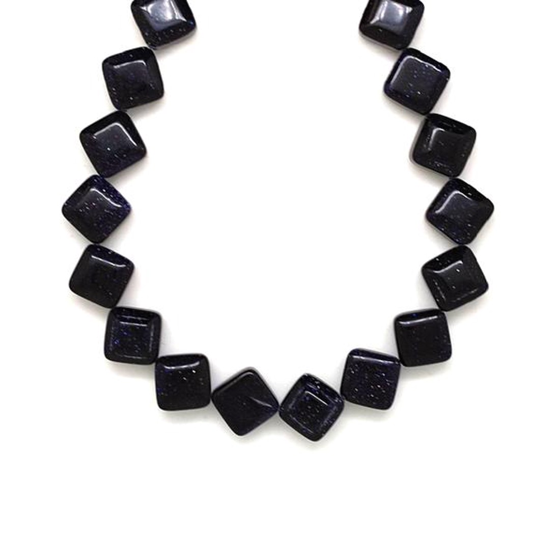 Goldstone kék négyzet 10x6mm - kellékek & szerszámok - ásvány alapanyag - ásványfüzér - Meska.hu