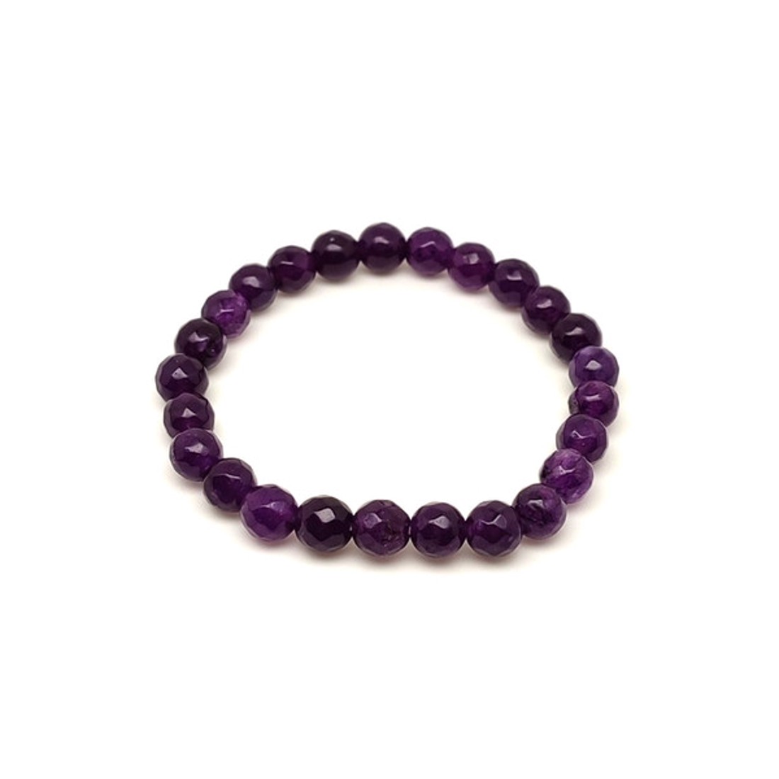 Fazettált sötétlila jáde gyerek ásvány karkötő 6mm - ékszer - karkötő - ásványkarkötő - Meska.hu