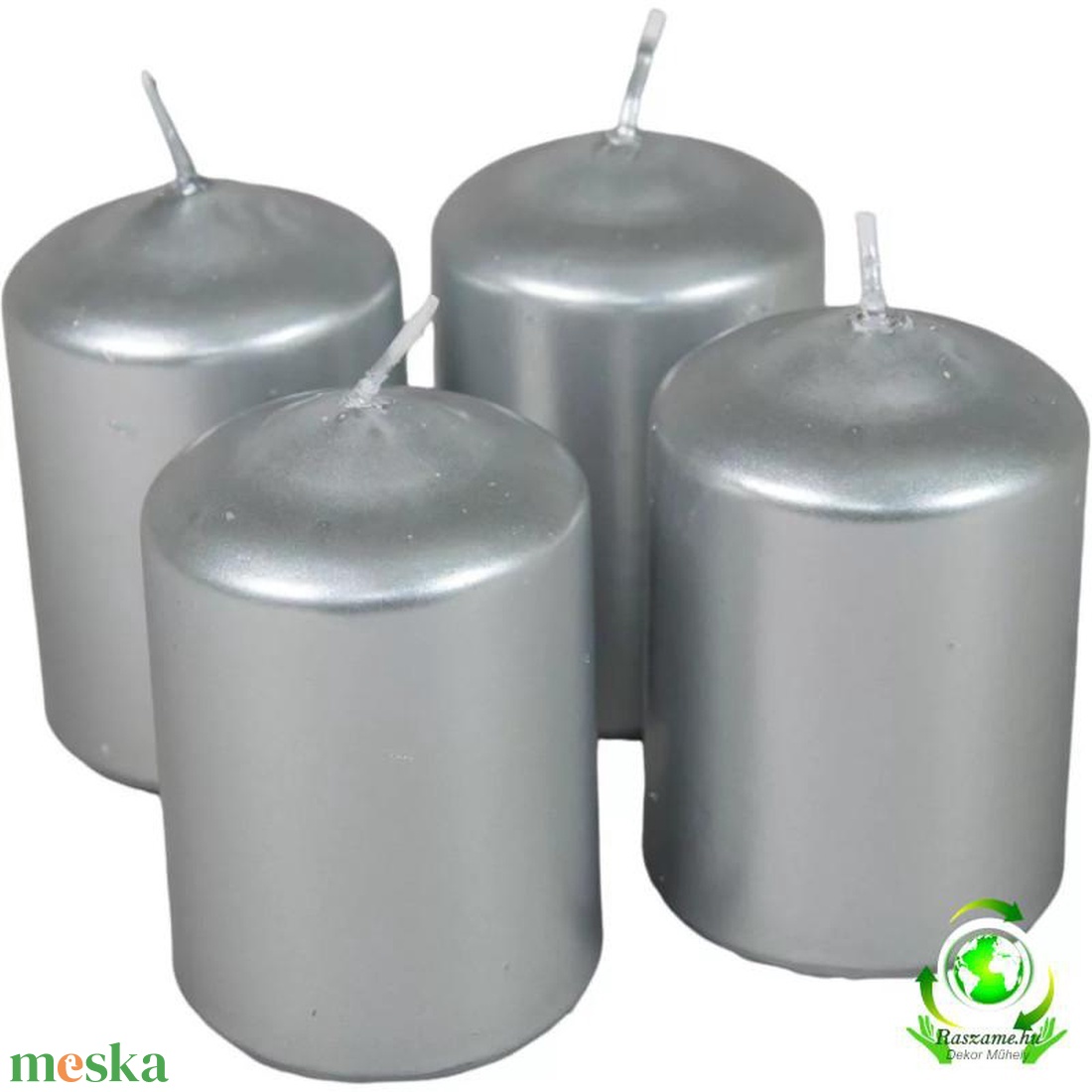 Metál henger gyertya szett 50x75mm - ezüst - kellékek & szerszámok - dekorációs kellékek - dekorációs gyertya - Meska.hu Metál henger gyertya szett 50x75mm - ezüst - kellékek & szerszámok - dekorációs kellékek - dekorációs gyertya - Meska.hu