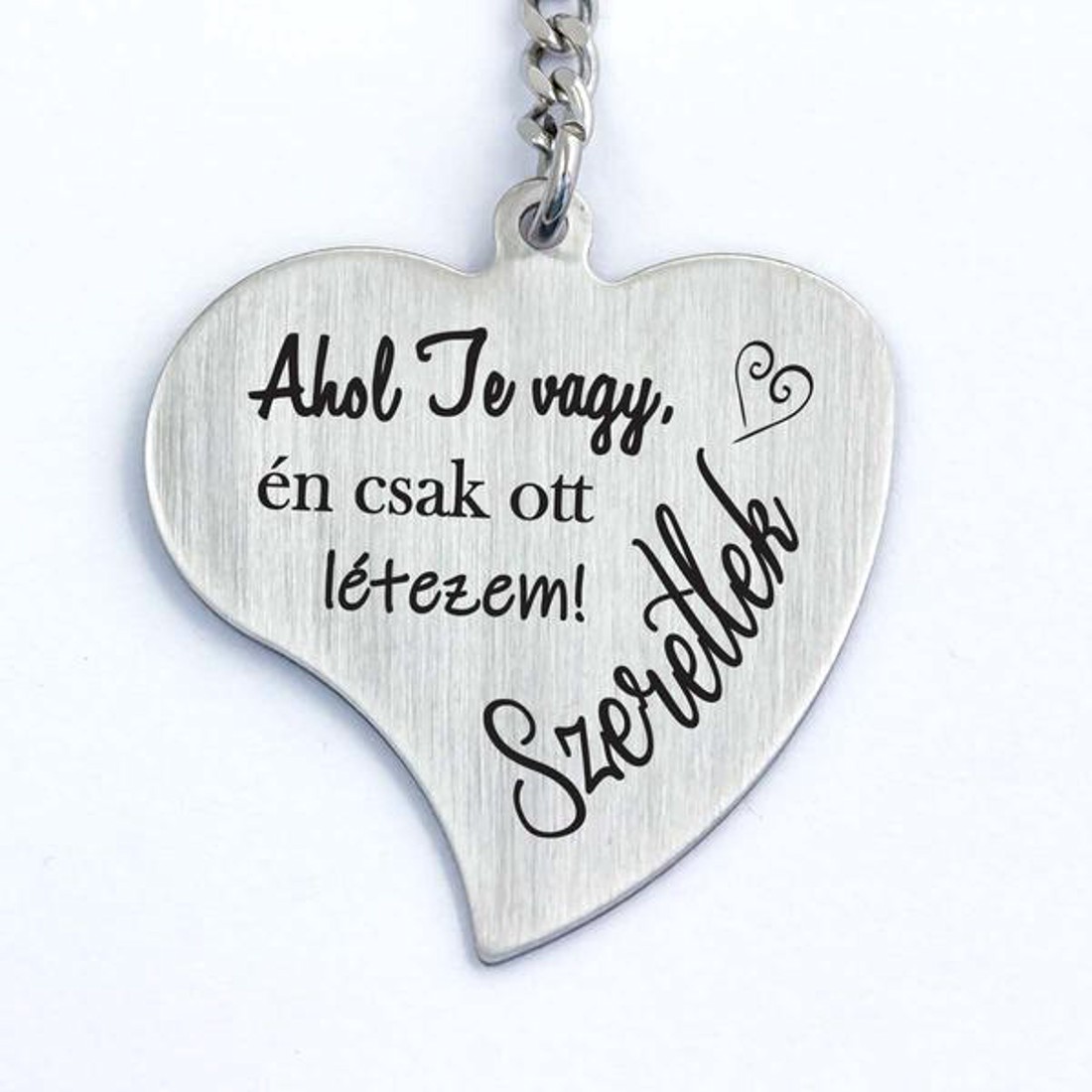 Ahol te vagy ott létezem acél medálos kulcstartó - táska & tok - kulcstartó & táskadísz - kulcstartó - Meska.hu