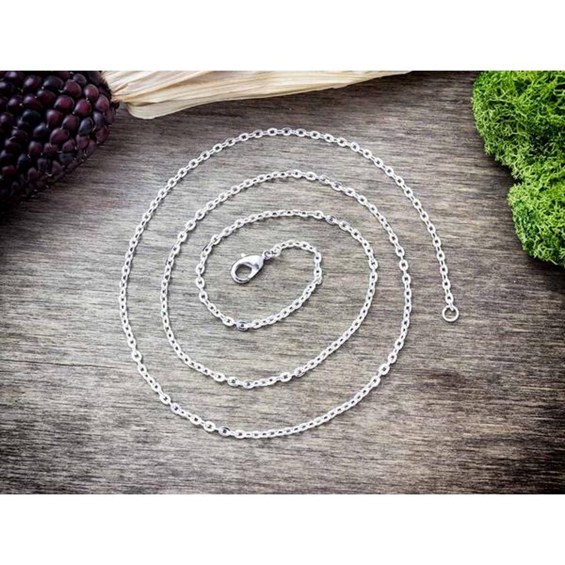 Ezüst színű nyaklánc 45 cm - ékszer - nyaklánc - medál nélküli nyaklánc - Meska.hu Ezüst színű nyaklánc 45 cm - ékszer - nyaklánc - medál nélküli nyaklánc - Meska.hu