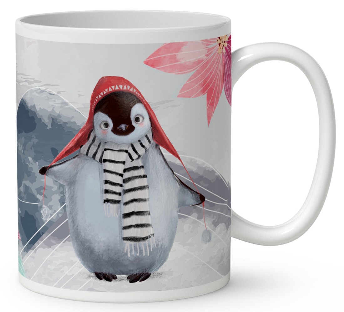 Kérd a neveddel - A legcukibb pingvin mintás bögre - otthon & életmód - konyhafelszerelés, tálalás - tálalás - bögre & csésze - Meska.hu