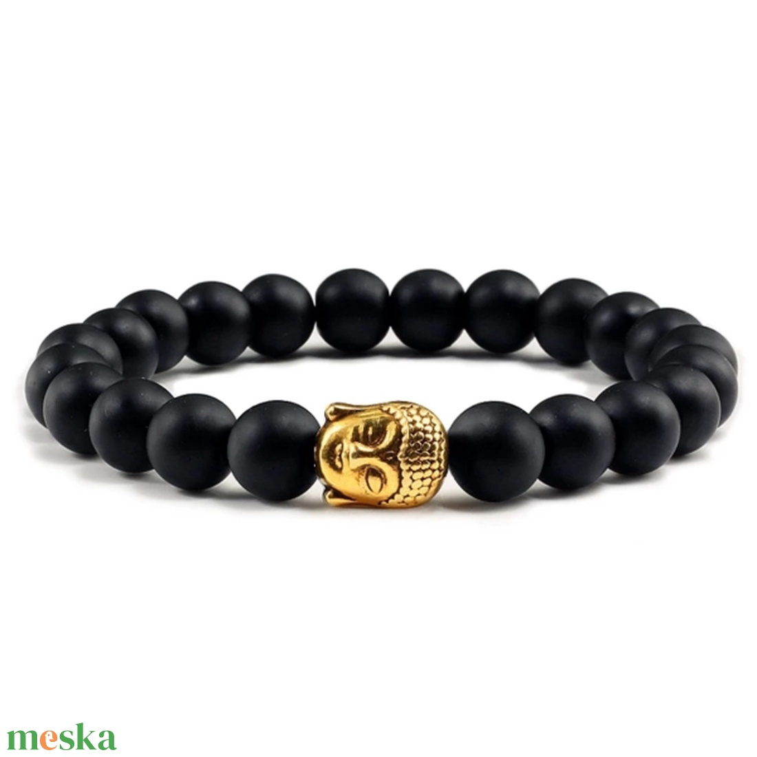Buddha fejes ásványkarkötő fekete ónix ásványból - ékszer - karkötő - ásványkarkötő - Meska.hu Buddha fejes ásványkarkötő fekete ónix ásványból - ékszer - karkötő - ásványkarkötő - Meska.hu