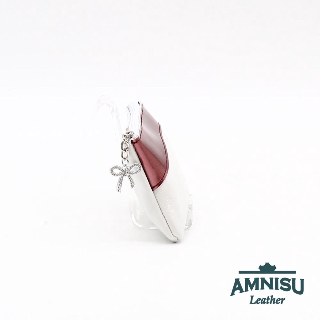 Fehér - rosegold ívelt egy cipzáras kulcstartó C3002 - táska & tok - kulcstartó & táskadísz - kulcstartó - Meska.hu