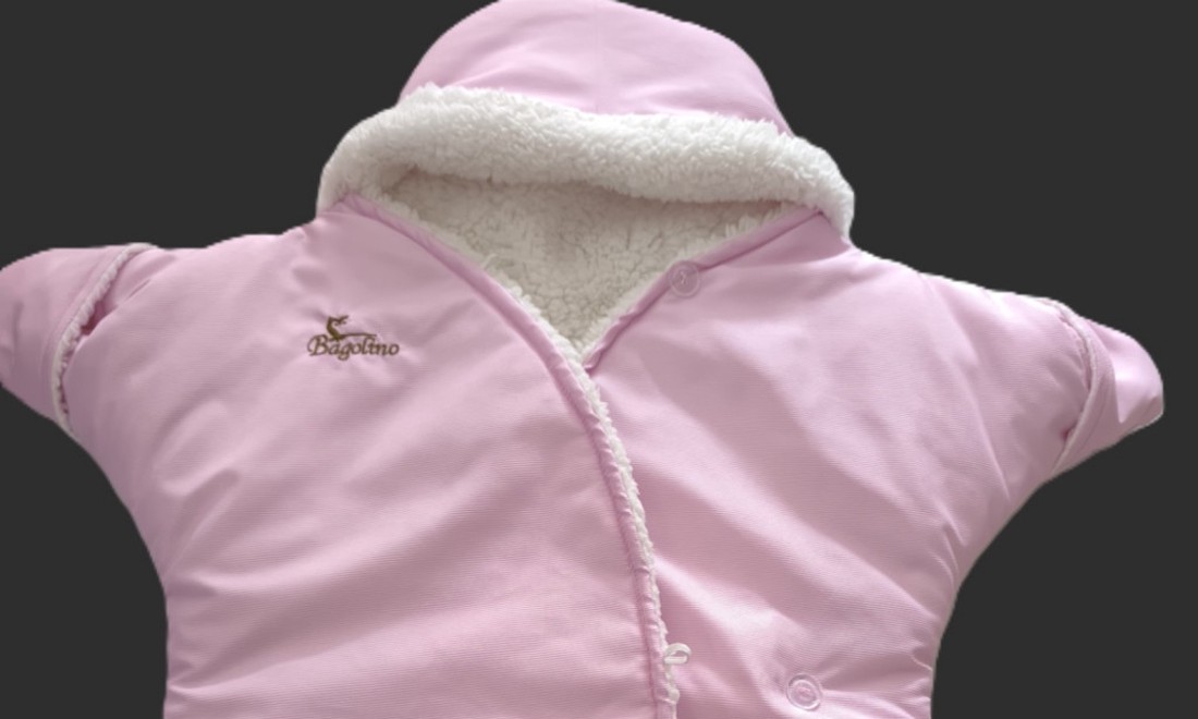 Téli csillag- rózsaszín vízpergető- fehér sherpa 68-74 - baba - mama - babaruházat - tipegőhálózsák - Meska.hu