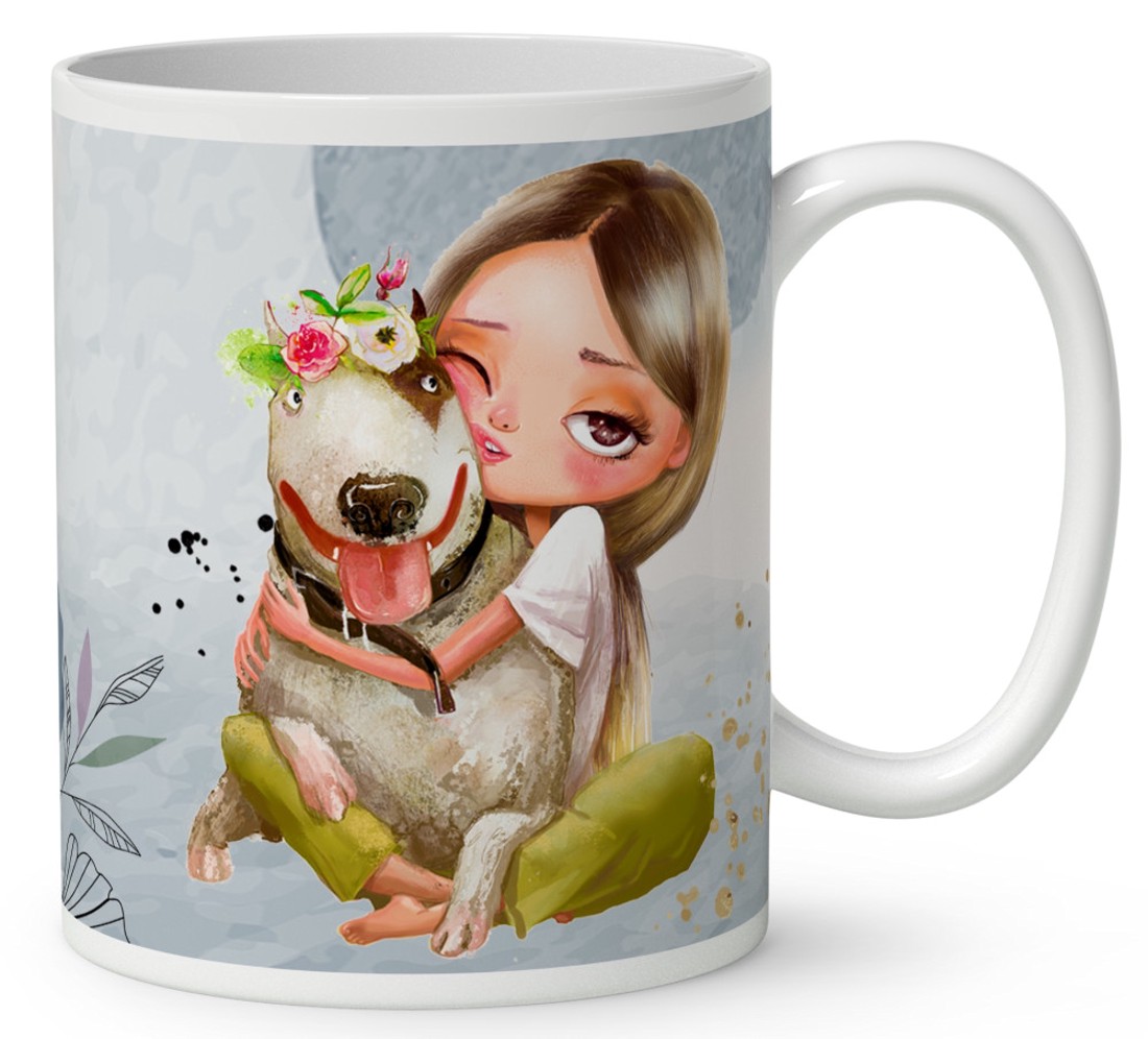 Kérd a Neveddel - Én és a kutyám mintás bögre - otthon & életmód - konyhafelszerelés, tálalás - tálalás - bögre & csésze - Meska.hu