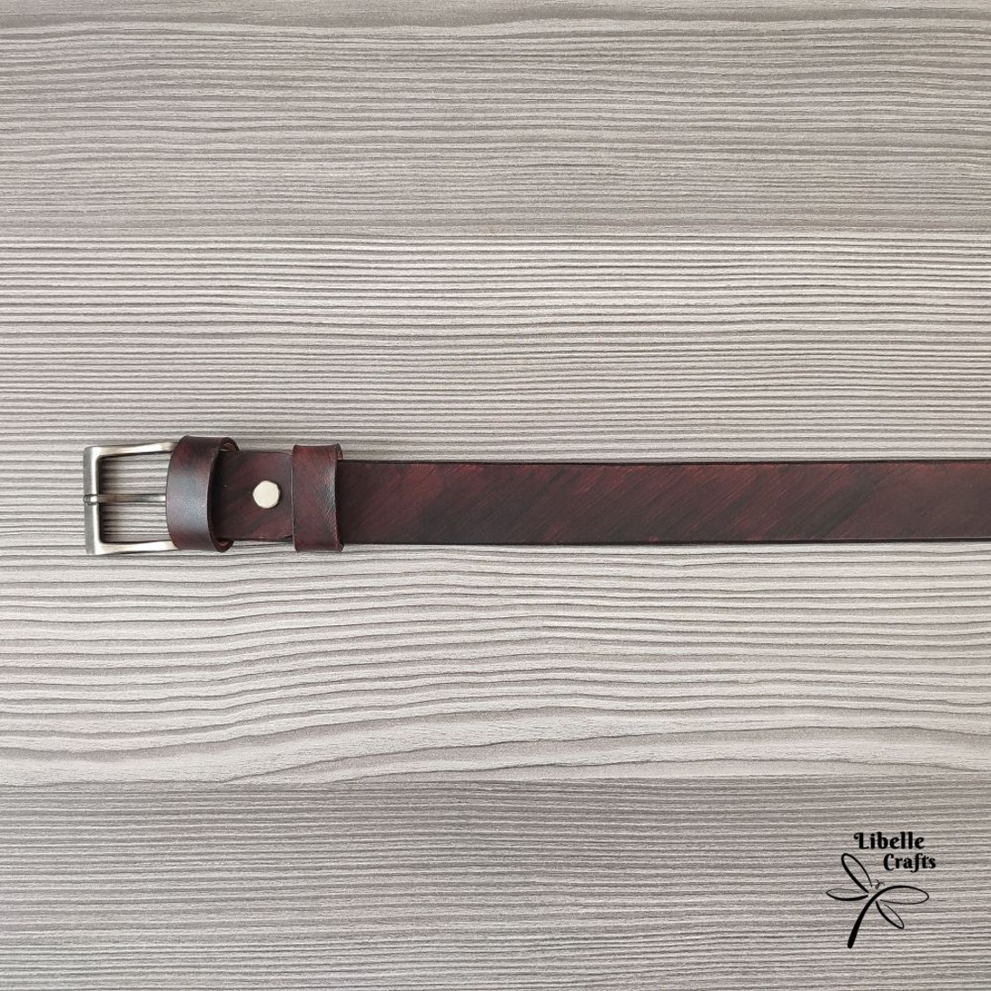 Sötétbarna csíkozott mintájú öv - ruha & divat - öv & övcsat - öv - Meska.hu