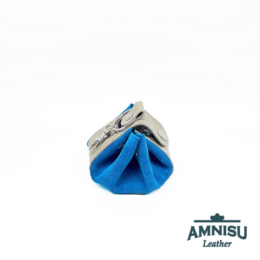 Szürke - kék bőr mini 2in1 szütyő és kockatálca N8014-6015 - játék & sport - táblajáték és kártyajáték - társasjátékok - dobókocka - Meska.hu