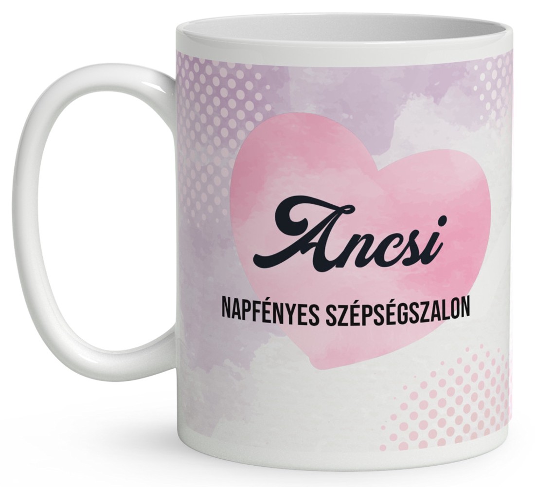 Névvel kérhető - Fodrász manólány az asztalnál mintás bögre - otthon & életmód - konyhafelszerelés, tálalás - tálalás - bögre & csésze - Meska.hu