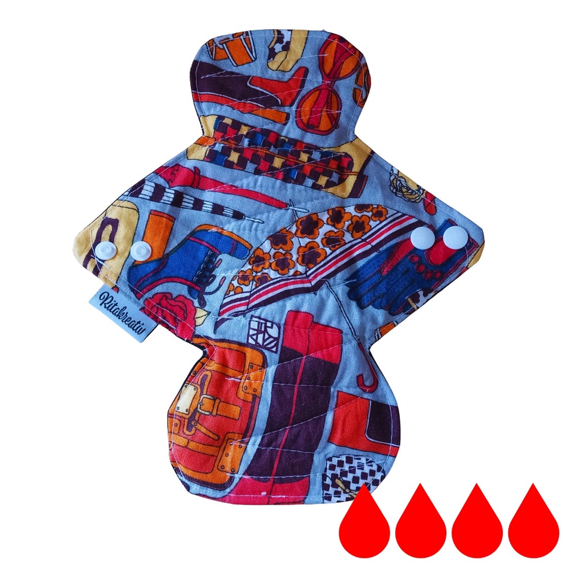 Csajos mosható betét 26cm - szépségápolás - intim higiénia - intimbetét - Meska.hu