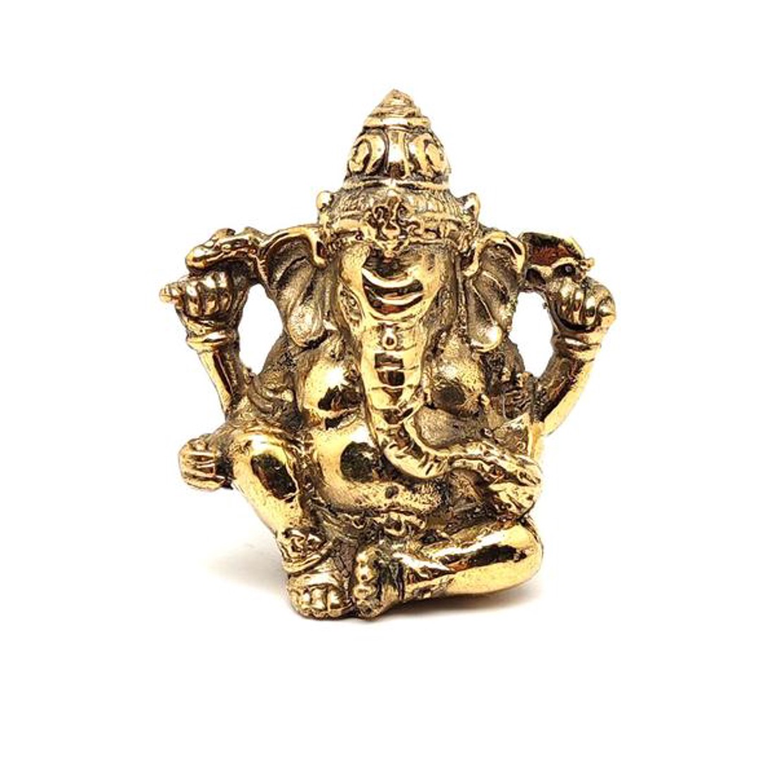 Réz figura Ganesha arany 6,5x6cm - otthon & életmód - dekoráció - spiritualitás - Meska.hu